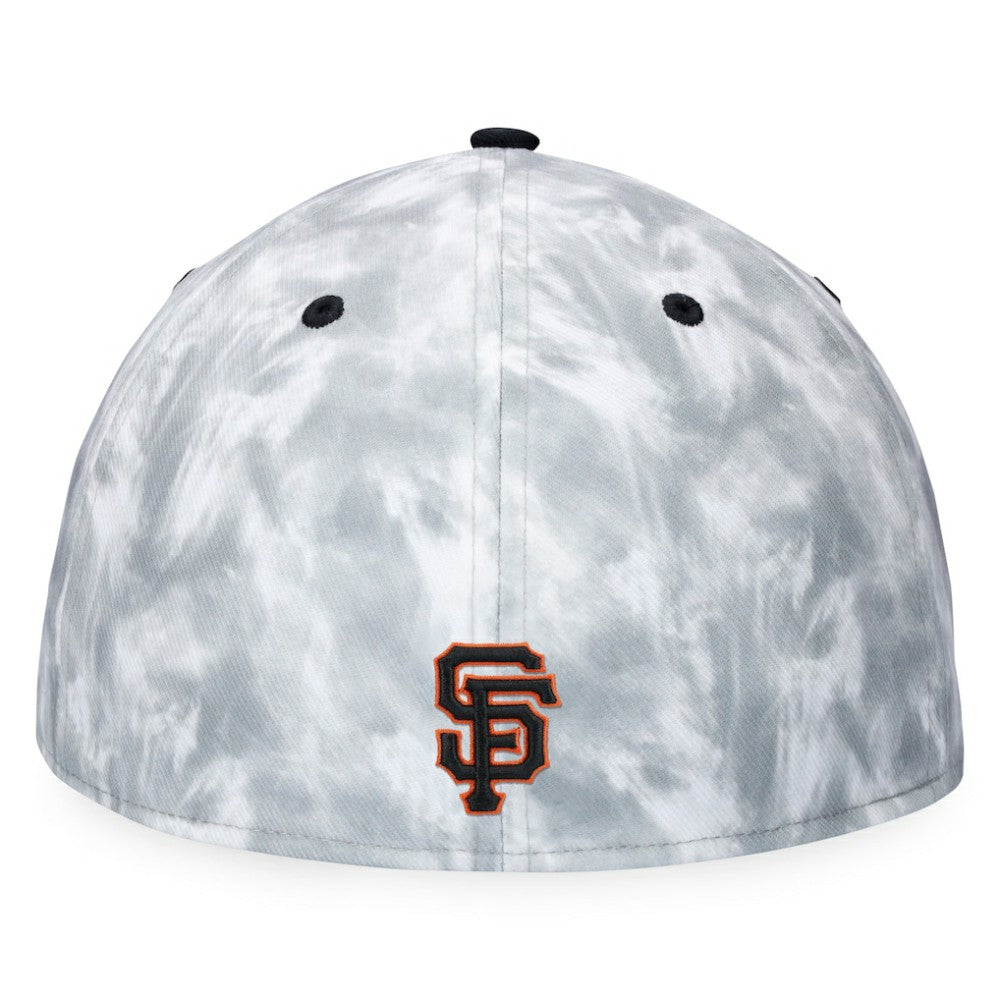 San Francisco Giants Fanatics Smoke Dye Fitted Hat - Black/White - Fanatics Sale