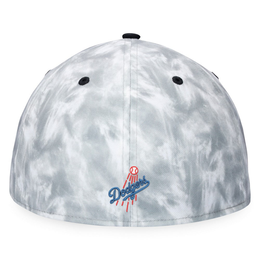 Los Angeles Dodgers Fanatics Smoke Dye Fitted Hat - Black/White - Fanatics Lifestyle