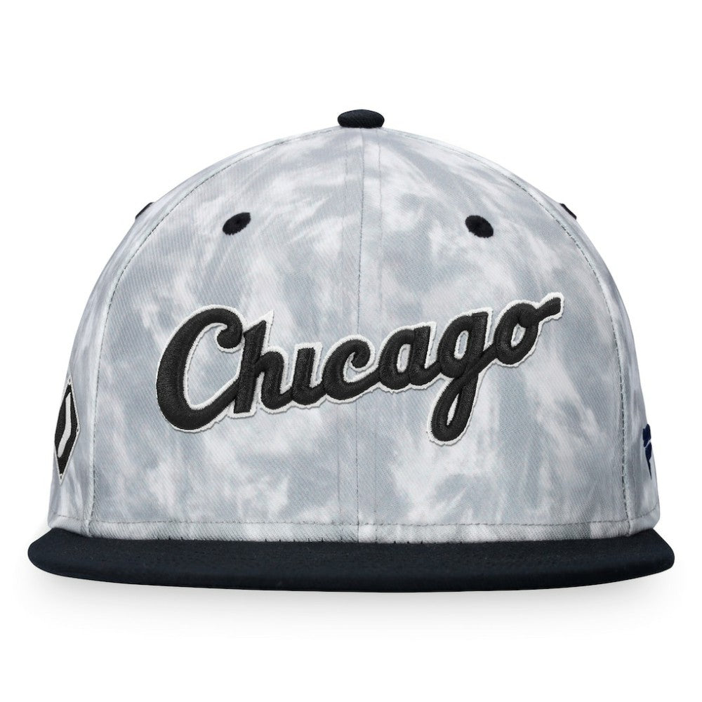 Chicago White Sox Fanatics Smoke Dye Fitted Hat - Black/White - Fanatics Lifestyle