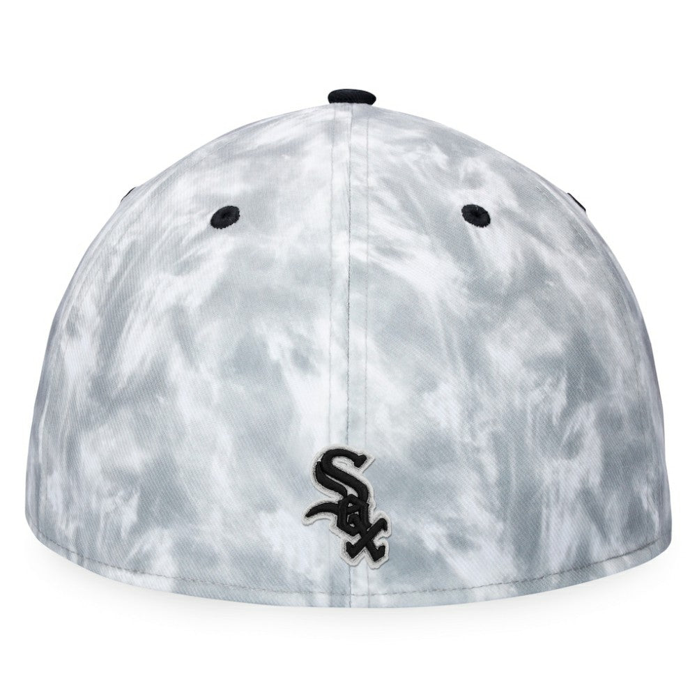 Chicago White Sox Fanatics Smoke Dye Fitted Hat - Black/White - Fanatics Lifestyle