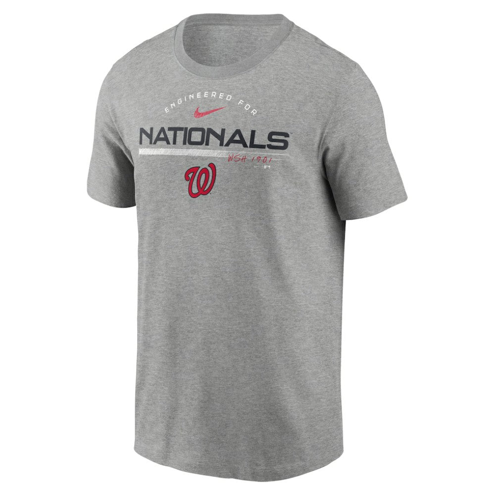 Washington Nationals Nike Team Engineered Performance T-Shirt - Heather Gray - Nike Lifestyle