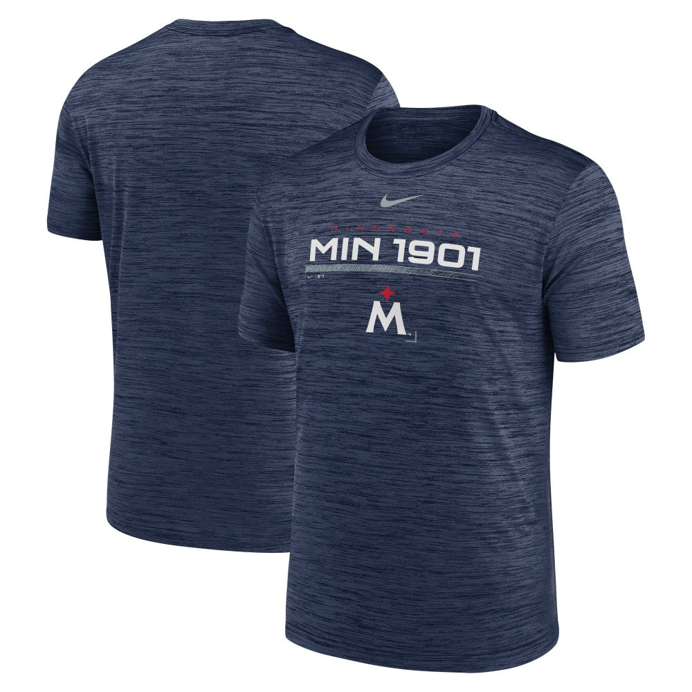 Minnesota Twins Nike Wordmark Velocity Performance T-Shirt - Navy - Nike Online