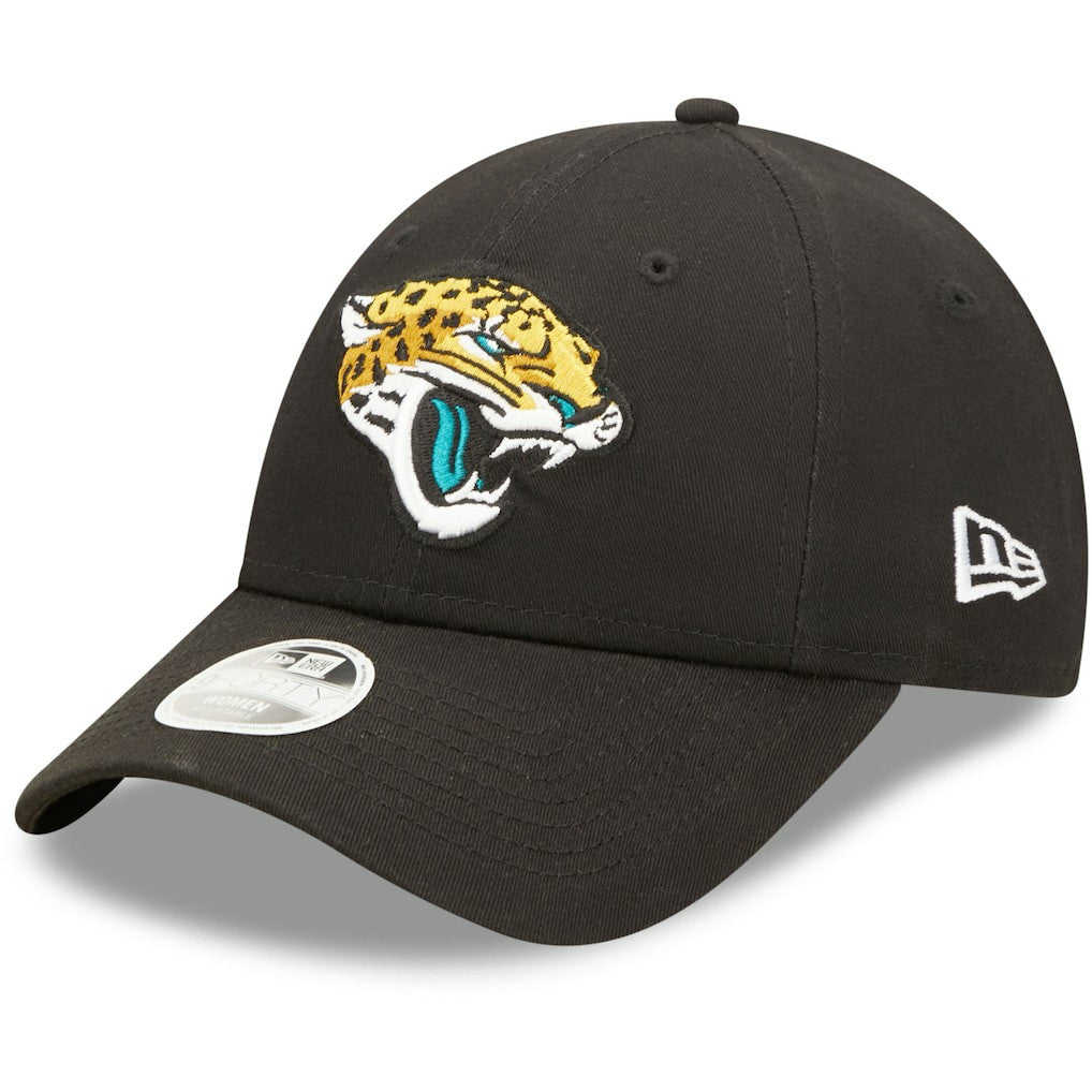 Jacksonville Jaguars New Era Women's Simple 9FORTY Adjustable Hat Black