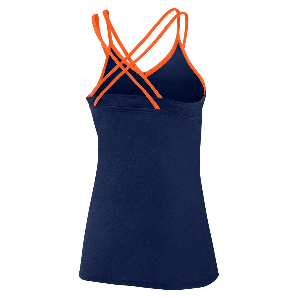 Houston Astros Fanatics Women's Barrel It Up Cross Back V-Neck Tank Top - Navy - Fanatics Discount