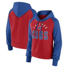Chicago Cubs Fanatics Women's Pop Fly Pullover Hoodie - Royal/Red - Fanatics Lifestyle
