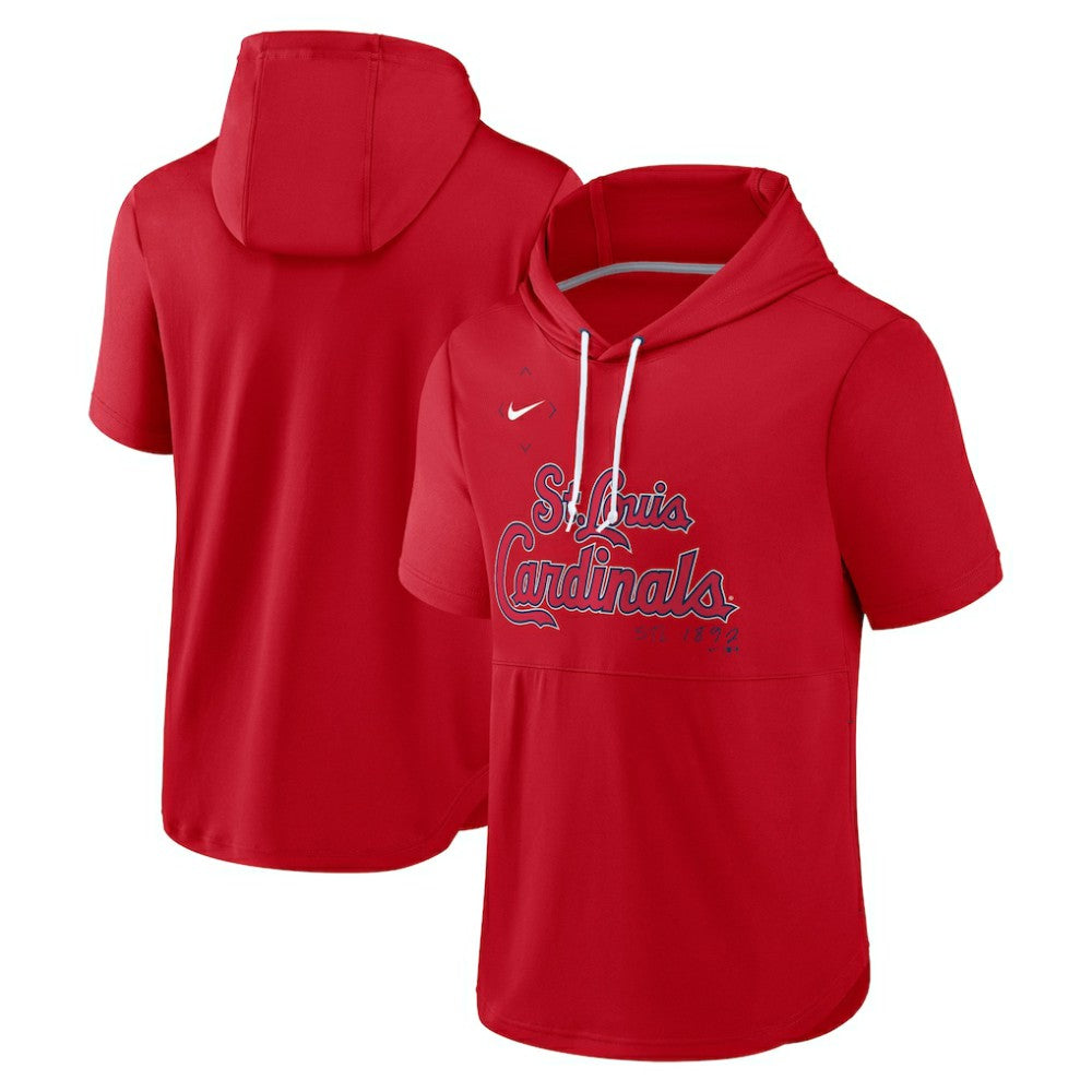 St. Louis Cardinals Nike Springer Short Sleeve Team Pullover Hoodie - Red - Nike Online