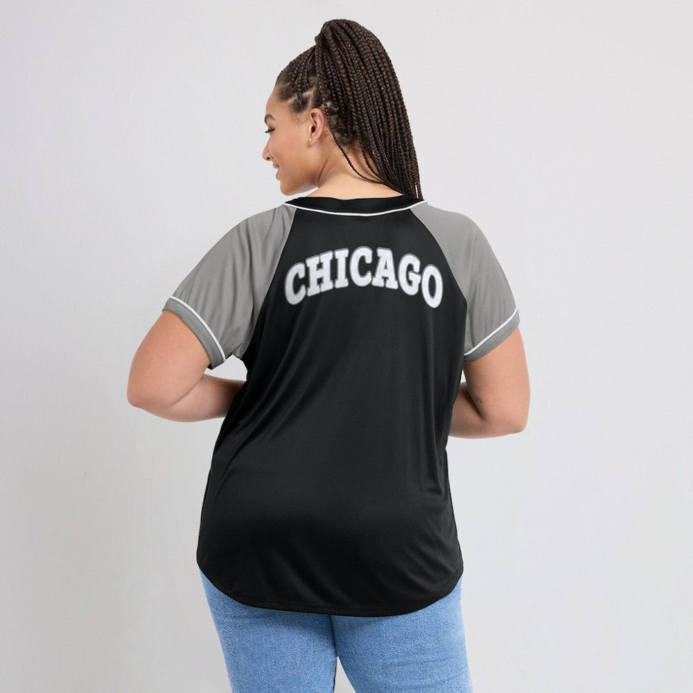 Chicago White Sox Fanatics Women's Ultimate Style Raglan V-Neck T-Shirt - Black - Fanatics Sale