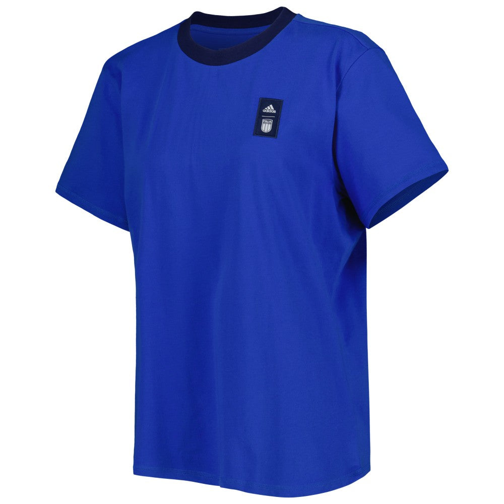 Italy National Team Women's Training T-Shirt Blue - Adidas