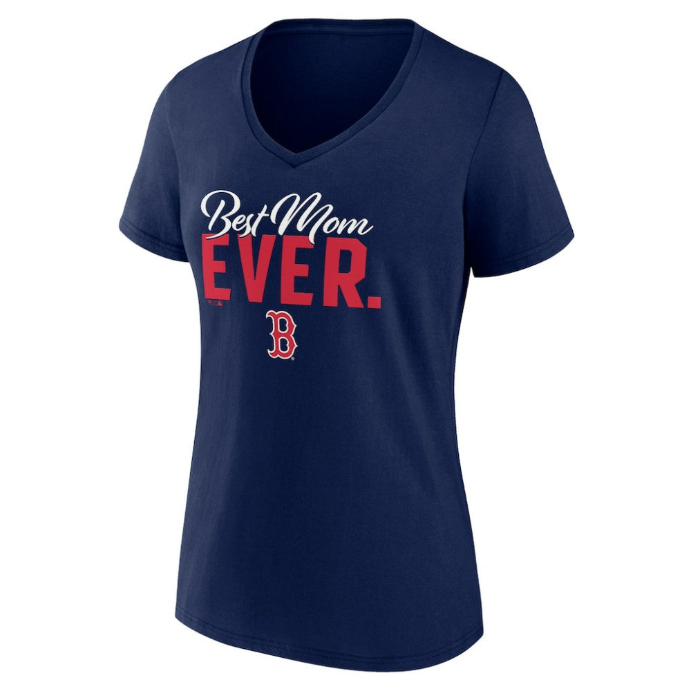 Boston Red Sox Fanatics Women's Mother's Day V-Neck T-Shirt - Navy - Fanatics Sale