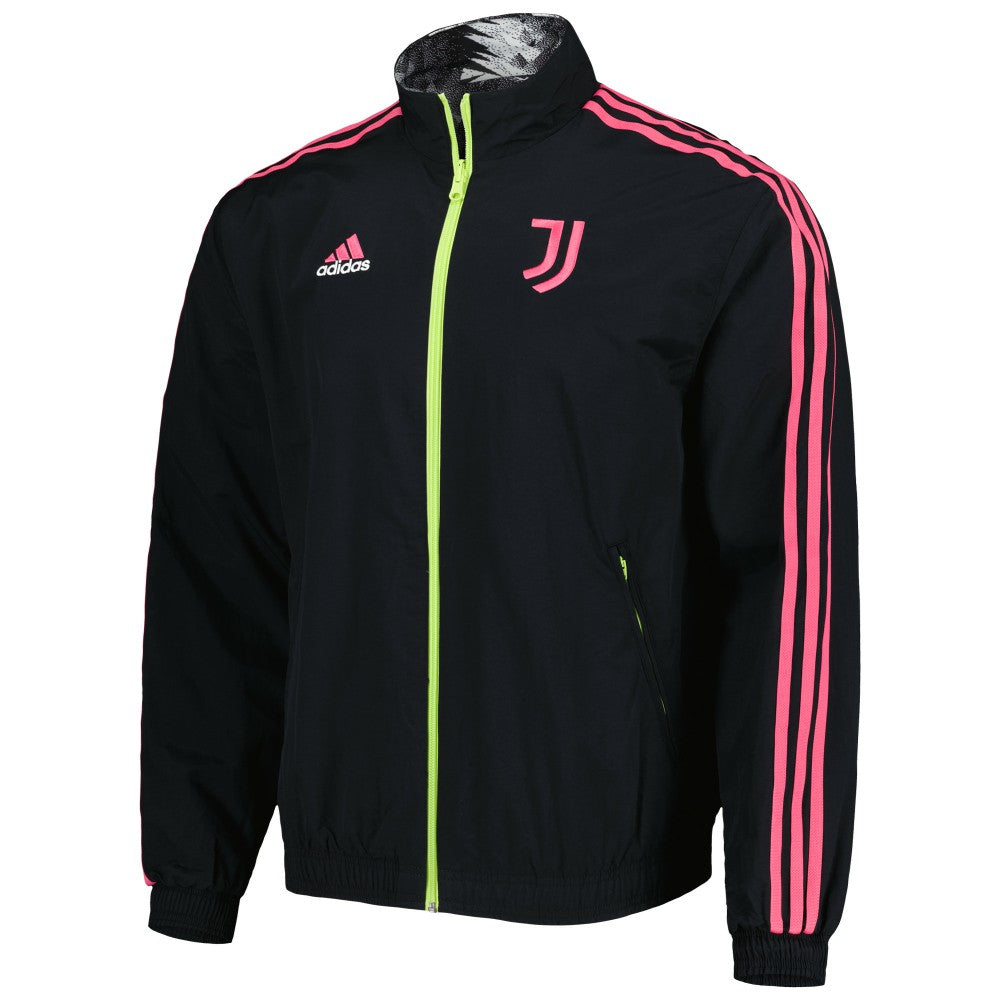 Juventus 2022/23 On-Field Team Logo Anthem Reversible Full-Zip Jacket Black - Adidas