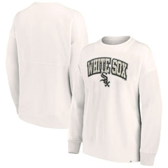 Chicago White Sox Fanatics Women's Leopard Pullover Sweatshirt - Cream - Fanatics Sale