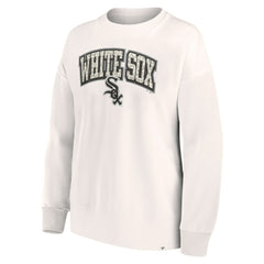 Chicago White Sox Fanatics Women's Leopard Pullover Sweatshirt - Cream - Fanatics Sale