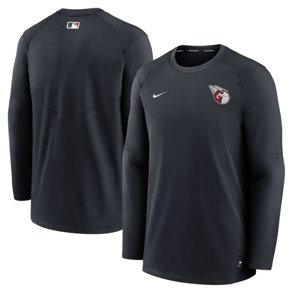 Cleveland Guardians Nike Authentic Collection Logo Performance Long Sleeve T-Shirt - Navy - Nike Discount