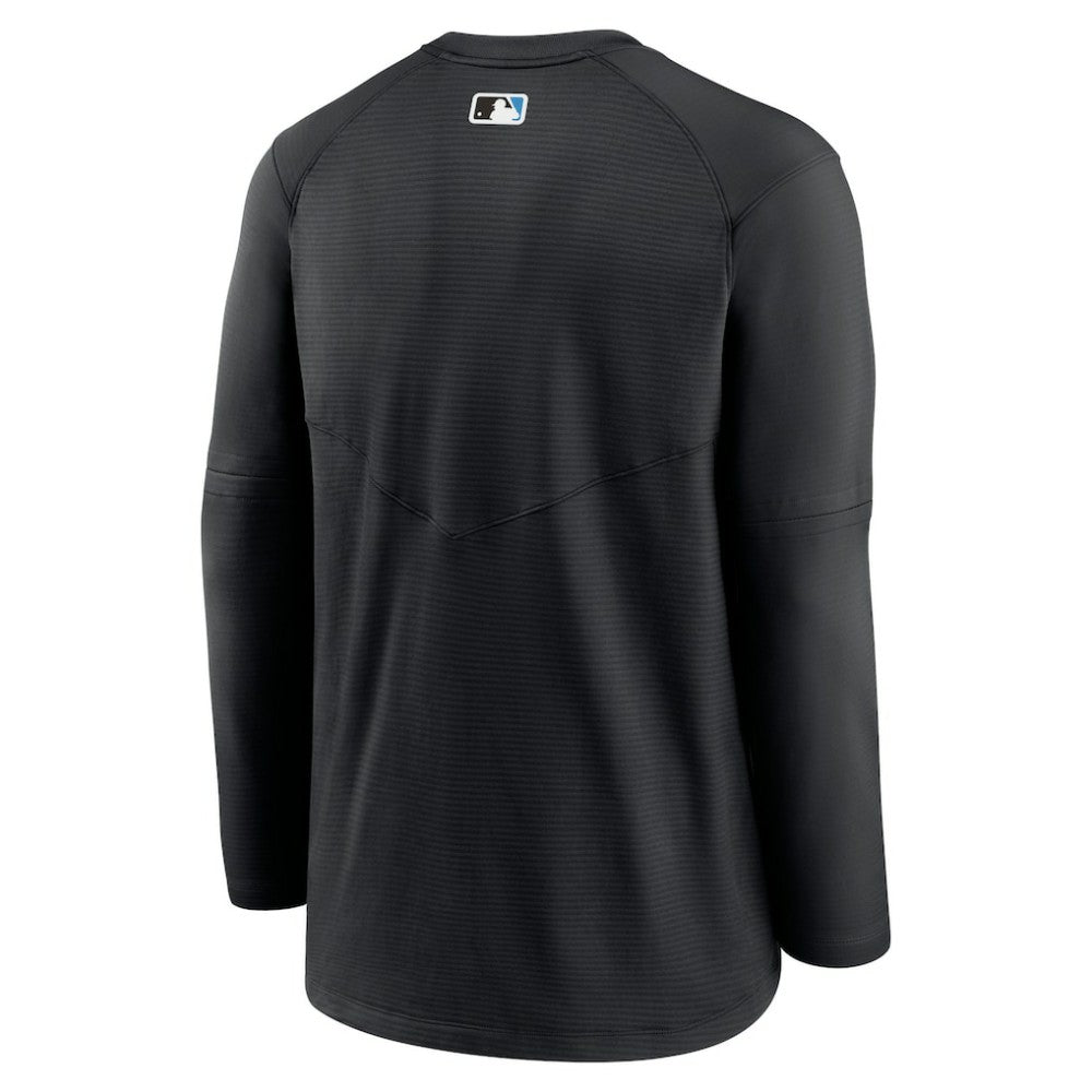 Miami Marlins Nike Authentic Collection Logo Performance Long Sleeve T-Shirt - Black - Nike Online