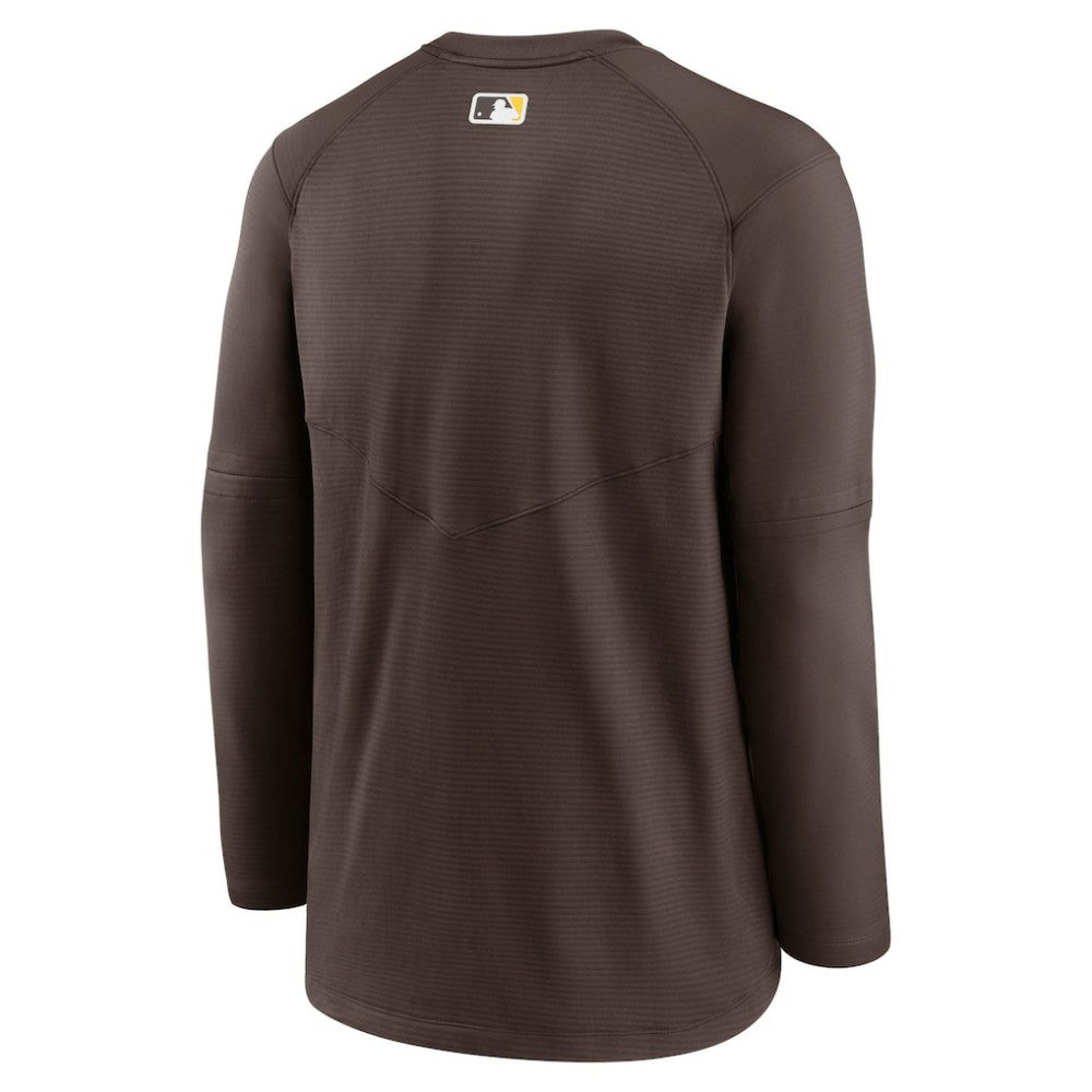 San Diego Padres Nike Authentic Collection Logo Performance Long Sleeve T-Shirt - Brown - Nike Lifestyle