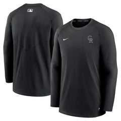 Colorado Rockies Nike Authentic Collection Logo Performance Long Sleeve T-Shirt - Black - Nike on Sale