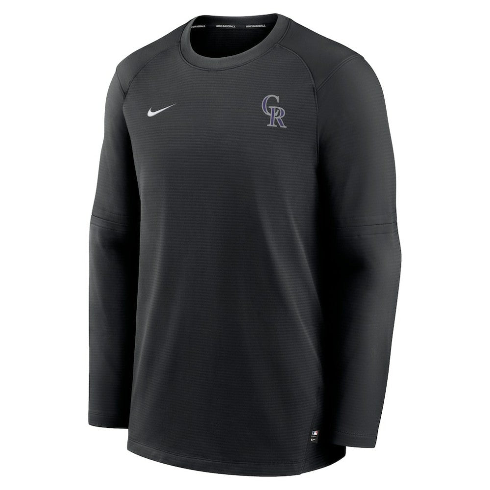 Colorado Rockies Nike Authentic Collection Logo Performance Long Sleeve T-Shirt - Black - Nike on Sale