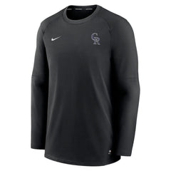 Colorado Rockies Nike Authentic Collection Logo Performance Long Sleeve T-Shirt - Black - Nike on Sale