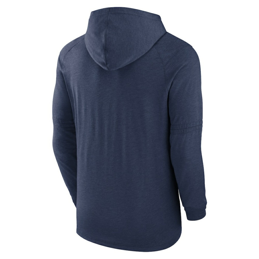 Houston Astros Nike Authentic Collection Lightweight Dri-FIT Hooded Pullover - Heather Navy - Nike Lifestyle