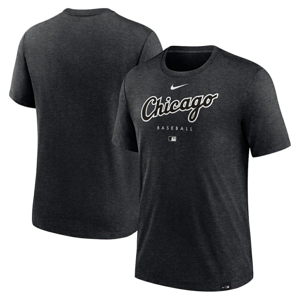 Chicago White Sox Nike Authentic Collection Early Work Tri-Blend Performance T-Shirt - Heather Black - Nike Online