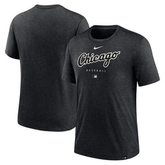 Chicago White Sox Nike Authentic Collection Early Work Tri-Blend Performance T-Shirt - Heather Black - Nike Online