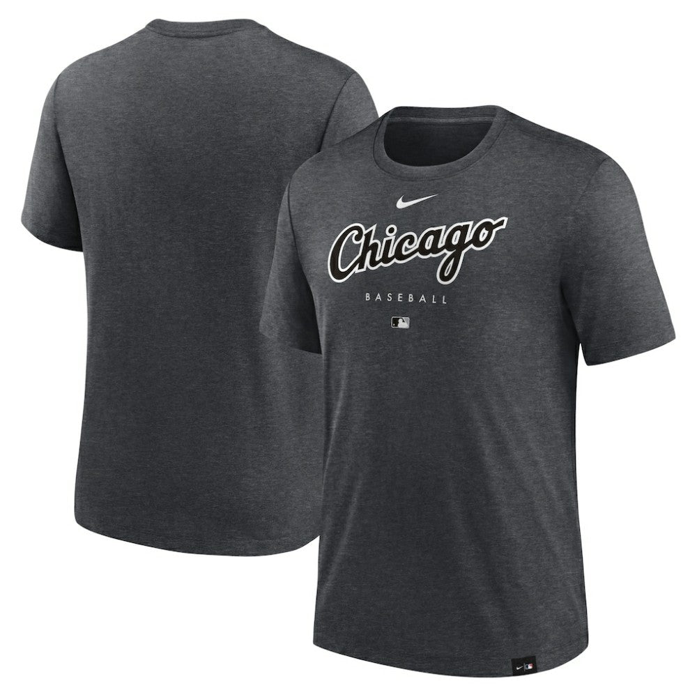 Chicago White Sox Nike Authentic Collection Early Work Tri-Blend Performance T-Shirt - Heather Charcoal - Nike Lifestyle