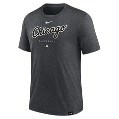 Chicago White Sox Nike Authentic Collection Early Work Tri-Blend Performance T-Shirt - Heather Charcoal - Nike Lifestyle