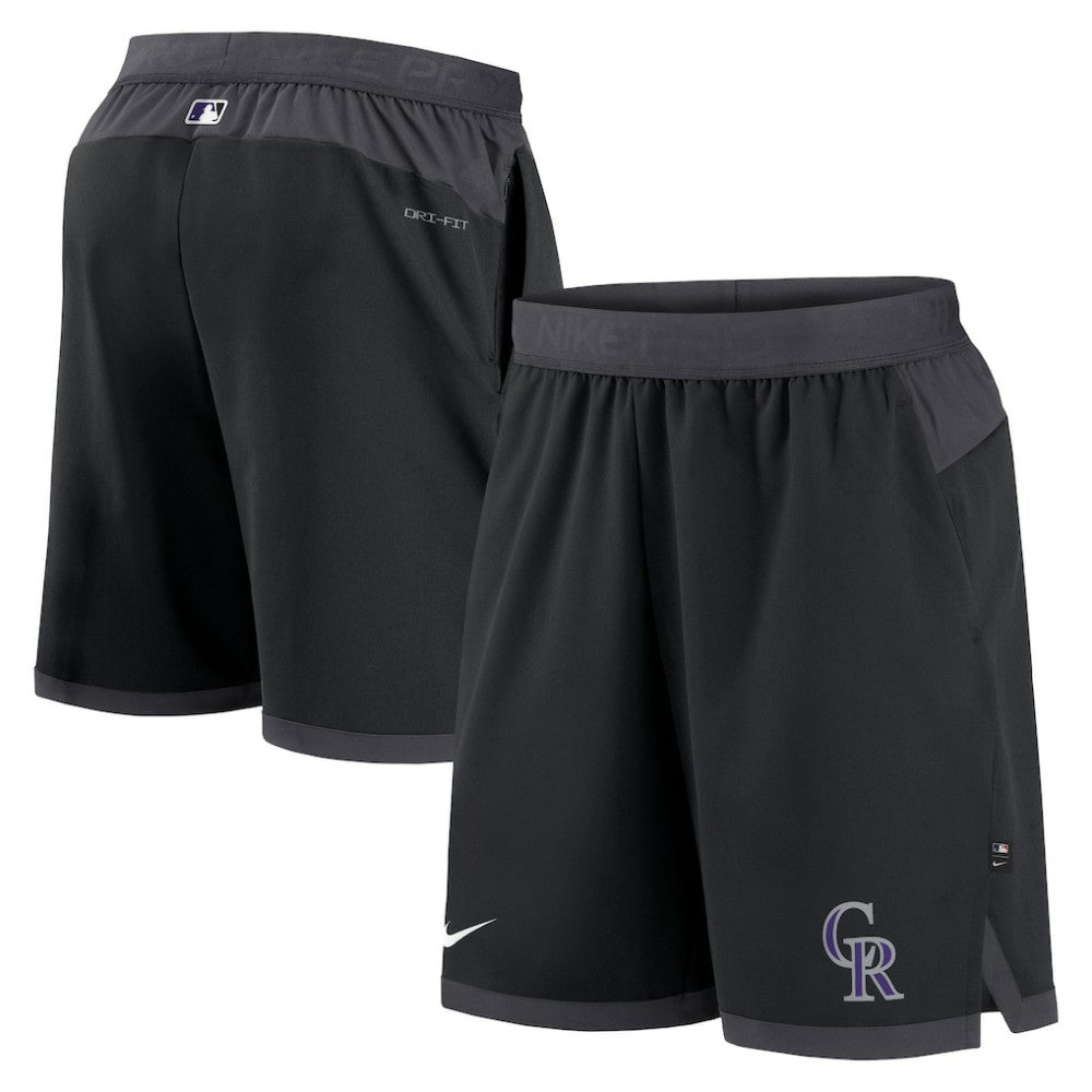 Colorado Rockies Nike Authentic Collection Flex Vent Performance Shorts - Black - Nike Discount