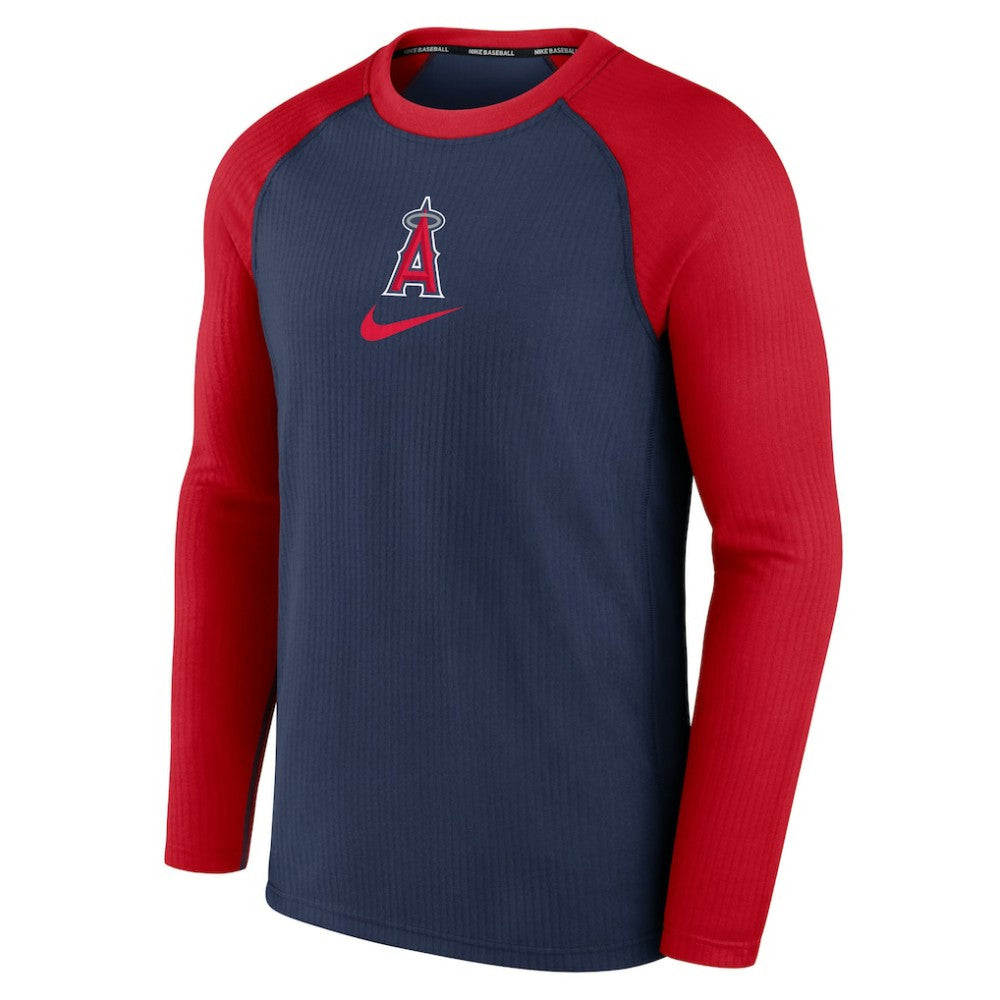 Los Angeles Angels Nike Authentic Collection Game Raglan Performance Long Sleeve T-Shirt - Navy - Nike Lifestyle