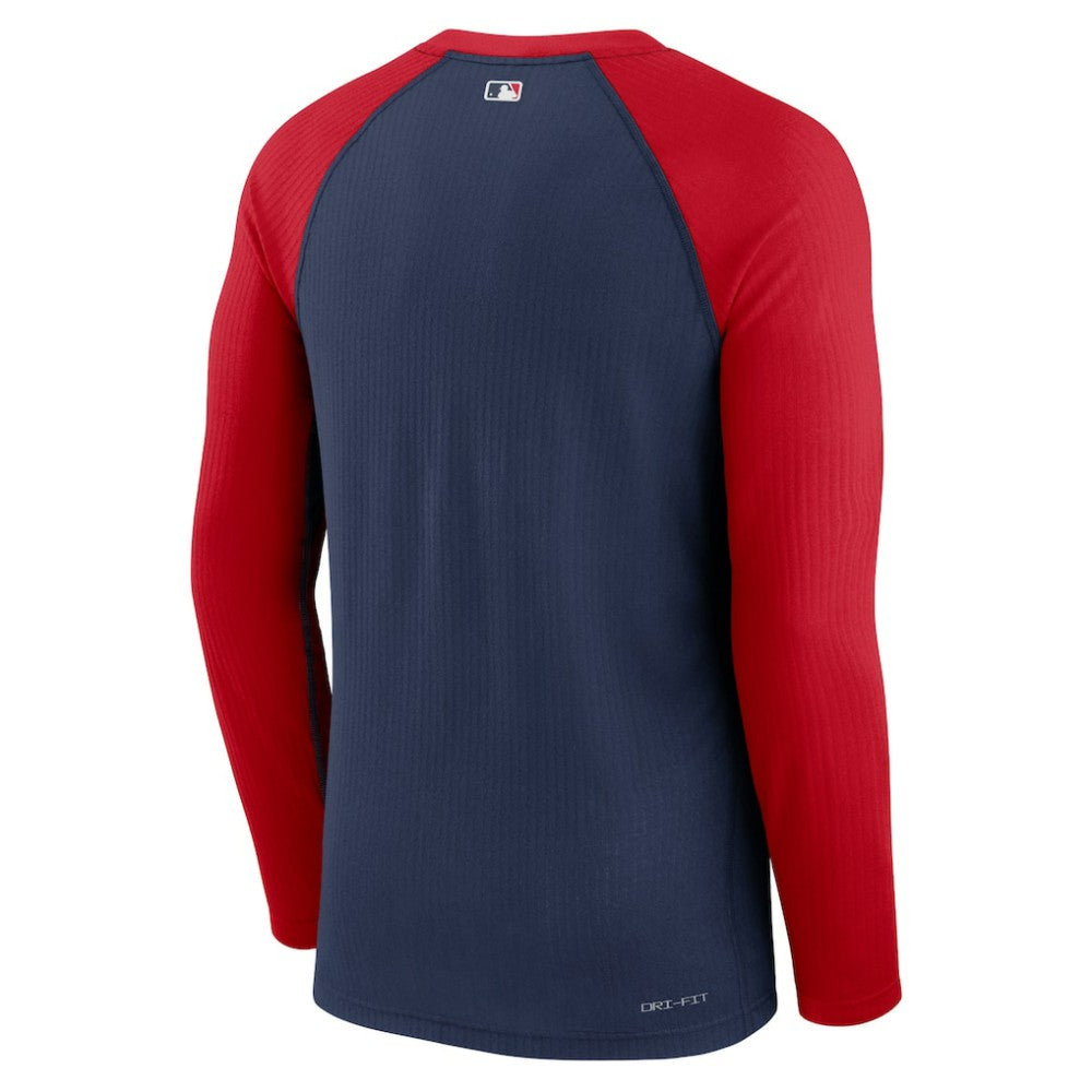 Los Angeles Angels Nike Authentic Collection Game Raglan Performance Long Sleeve T-Shirt - Navy - Nike Lifestyle