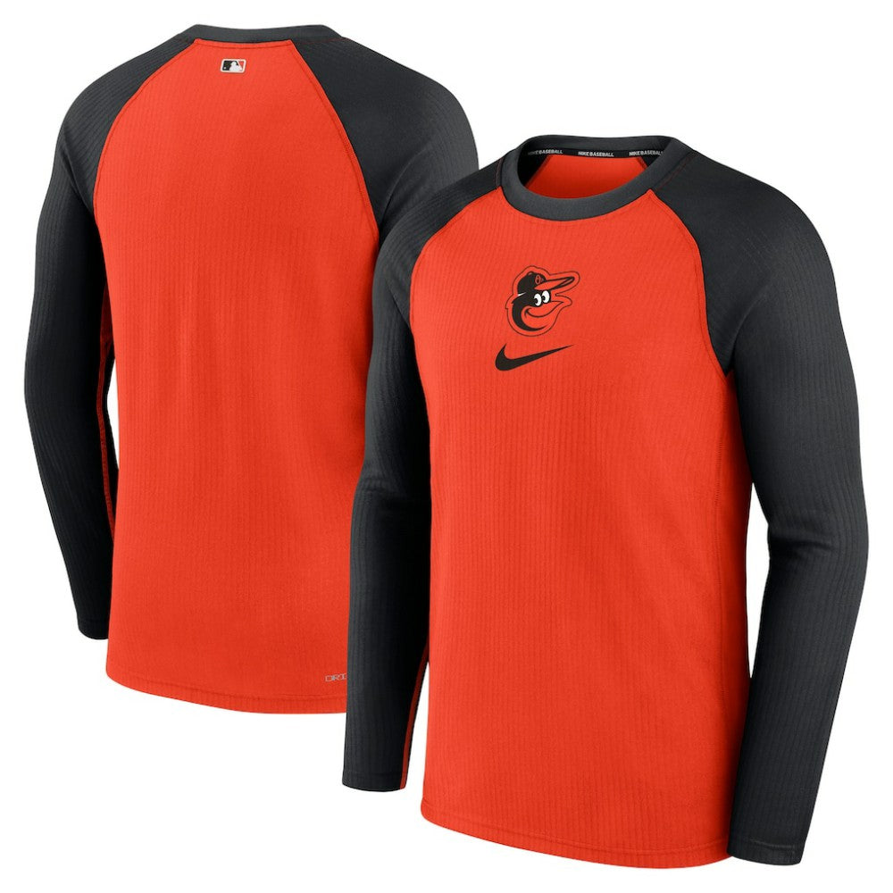 Baltimore Orioles Nike Authentic Collection Game Raglan Performance Long Sleeve T-Shirt - Orange - Nike Discount