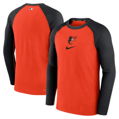 Baltimore Orioles Nike Authentic Collection Game Raglan Performance Long Sleeve T-Shirt - Orange - Nike Discount