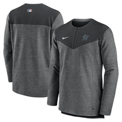 Miami Marlins Nike Authentic Collection Game Time Performance Half-Zip Top - Black - Nike Sale
