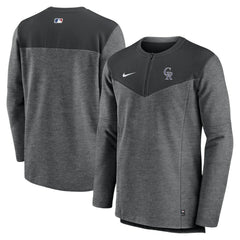 Colorado Rockies Nike Authentic Collection Game Time Performance Half-Zip Top - Black - Nike Lifestyle