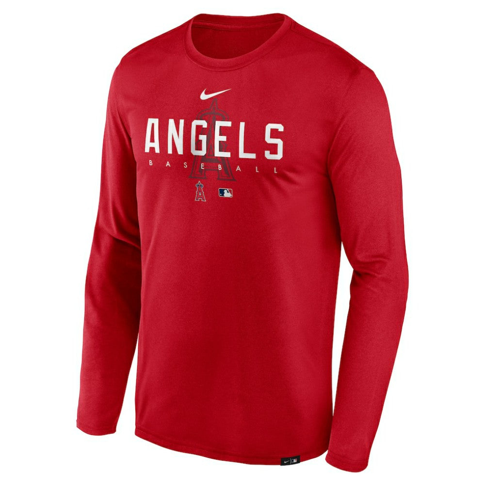 Los Angeles Angels Nike Authentic Collection Team Logo Legend Performance Long Sleeve T-Shirt - Red - Nike Discount