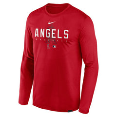 Los Angeles Angels Nike Authentic Collection Team Logo Legend Performance Long Sleeve T-Shirt - Red - Nike Discount