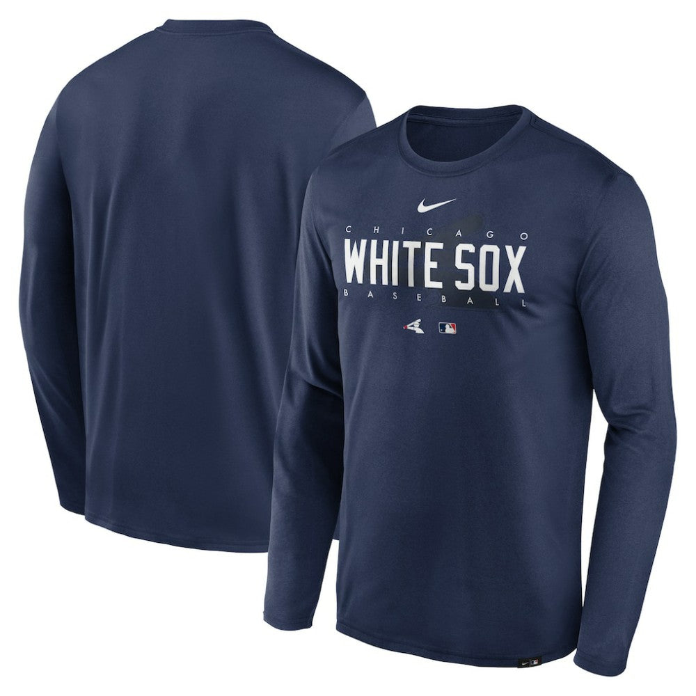 Chicago White Sox Nike Authentic Collection Team Logo Legend Performance Long Sleeve T-Shirt - Navy - Nike on Sale
