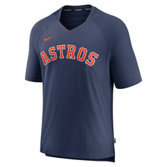 Houston Astros Nike Authentic Collection Pregame Raglan Performance V-Neck T-Shirt - Navy - Nike Sale