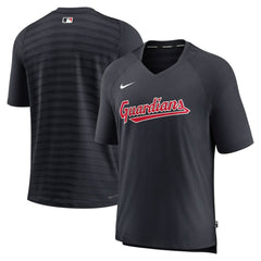 Cleveland Guardians Nike Authentic Collection Pregame Raglan Performance V-Neck T-Shirt - Navy - Nike on Sale