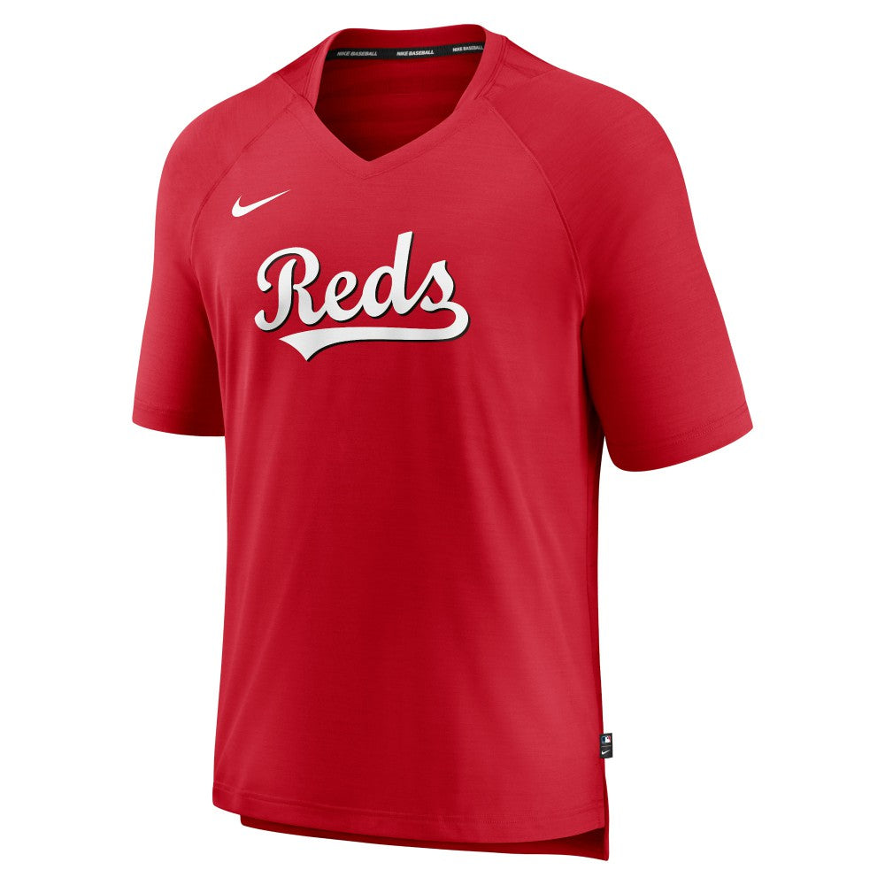 Cincinnati Reds Nike Authentic Collection Pregame Raglan Performance V-Neck T-Shirt - Red - Nike Sale