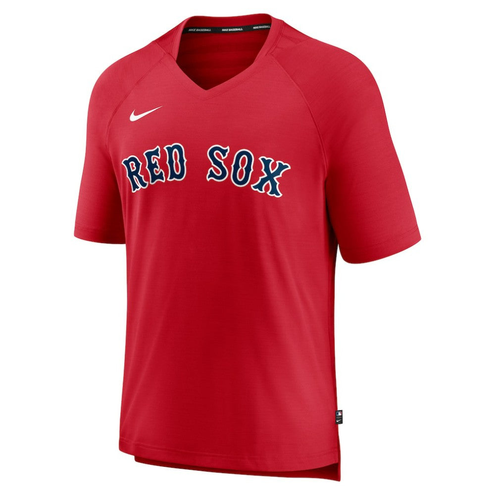 Boston Red Sox Nike Authentic Collection Pregame Raglan Performance V-Neck T-Shirt - Red - Nike Sale