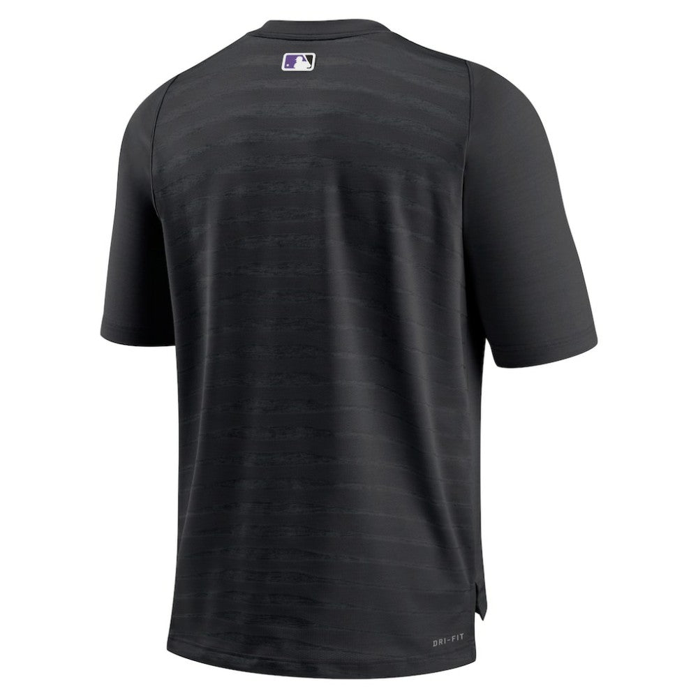 Colorado Rockies Nike Authentic Collection Pregame Raglan Performance V-Neck T-Shirt - Black - Nike Sale