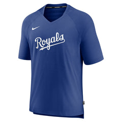 Kansas City Royals Nike Authentic Collection Pregame Raglan Performance V-Neck T-Shirt - Royal - Nike on Sale
