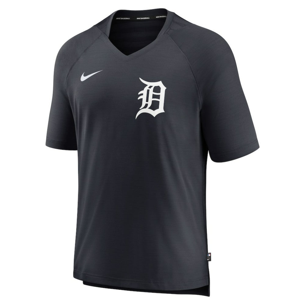 Detroit Tigers Nike Authentic Collection Pregame Raglan Performance V-Neck T-Shirt - Navy - Nike Online