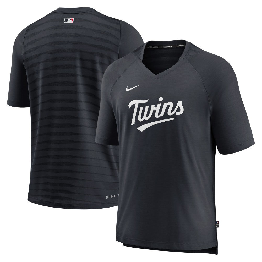 Minnesota Twins Nike Authentic Collection Pregame Raglan Performance V-Neck T-Shirt - Navy - Nike Sale