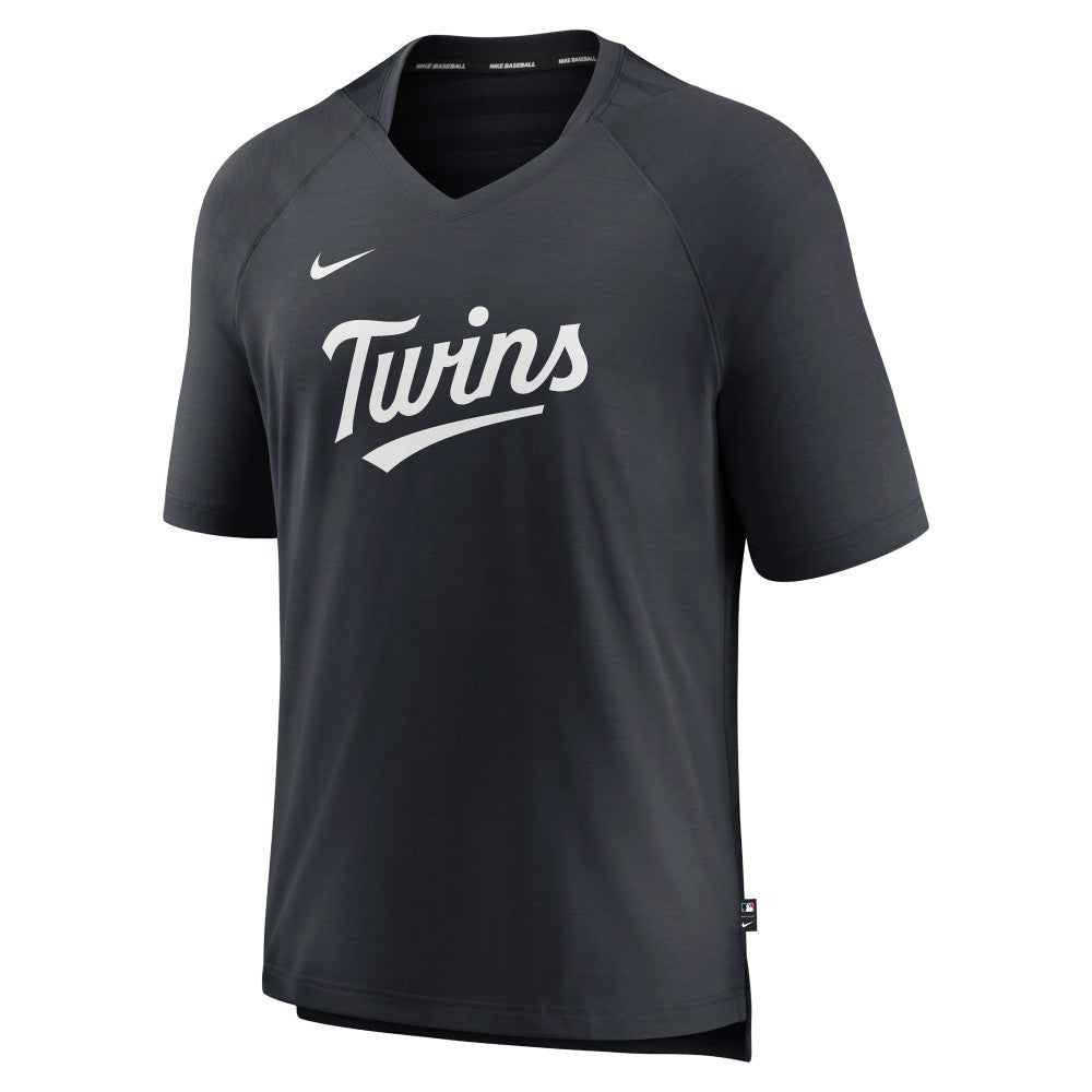 Minnesota Twins Nike Authentic Collection Pregame Raglan Performance V-Neck T-Shirt - Navy - Nike Sale