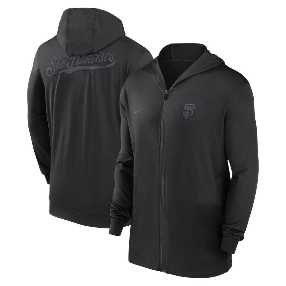 San Francisco Giants Nike Authentic Collection Travel Performance Lightweight Full-Zip Hoodie - Black - Nike Discount