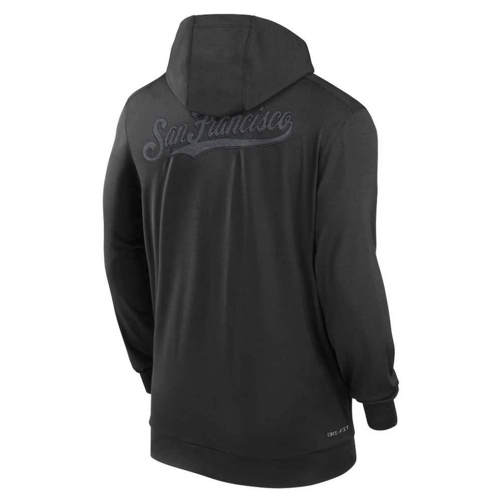 San Francisco Giants Nike Authentic Collection Travel Performance Lightweight Full-Zip Hoodie - Black - Nike Discount