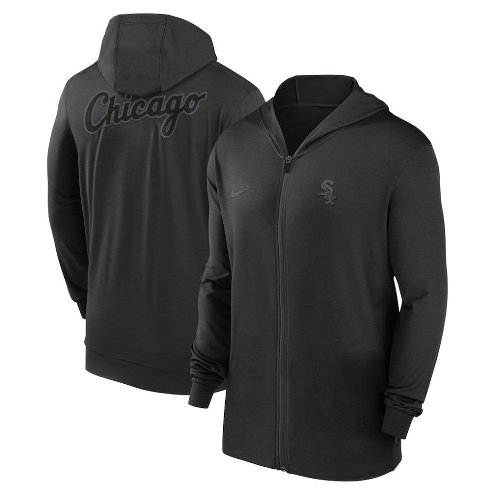 Chicago White Sox Nike Authentic Collection Travel Performance Lightweight Full-Zip Hoodie - Black - Nike on Sale