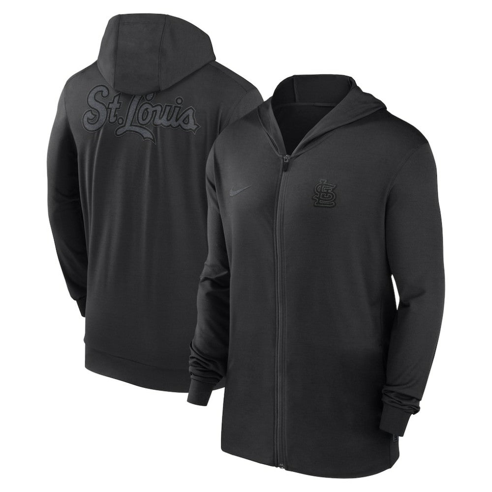 St. Louis Cardinals Nike Authentic Collection Travel Performance Lightweight Full-Zip Hoodie - Black - Nike Online